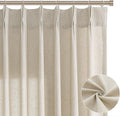 Joywell 90 Taupe Linen Curtains: Let Light In!