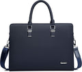 Business Leather Briefcase for Men - 14in Laptop Shoulder Bag