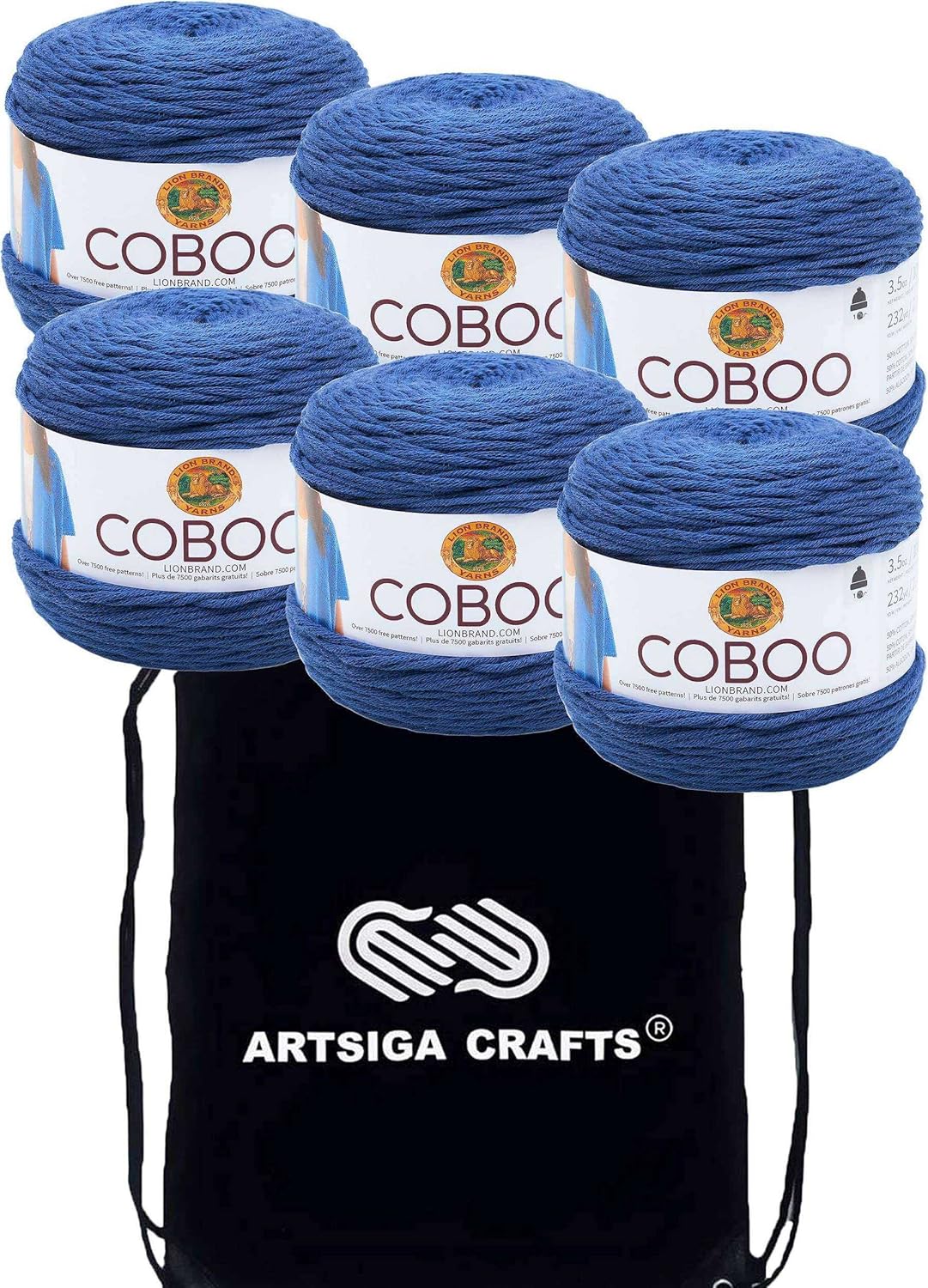 Coboo Steel Blue Yarn for Crocheting and Knitting Projects