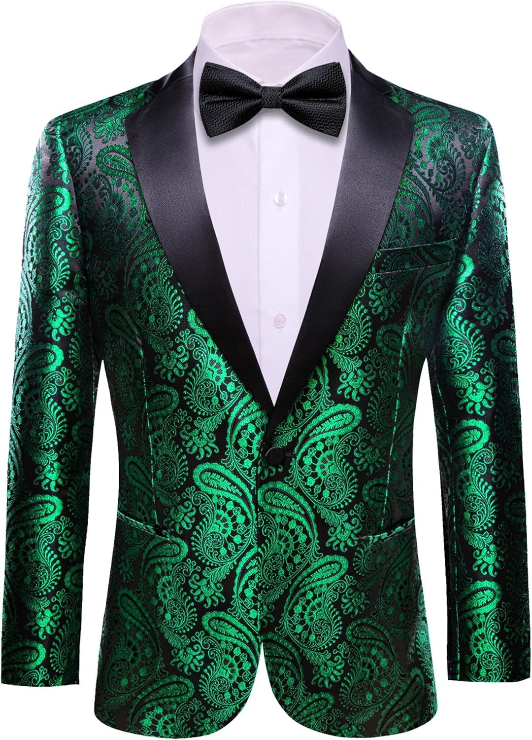 Barry.Wang Men's Paisley Blazer Lightweight Sport Coat Jacket