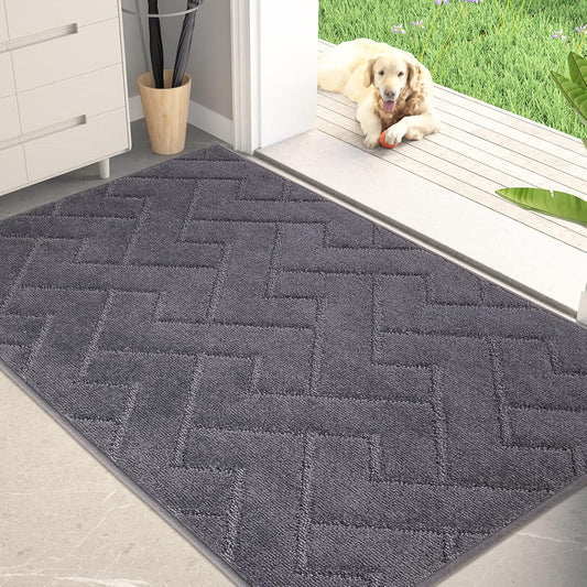 PURRUGS Dirt Trapping Door Mat 34in x 59in, Non-Slip Rug
