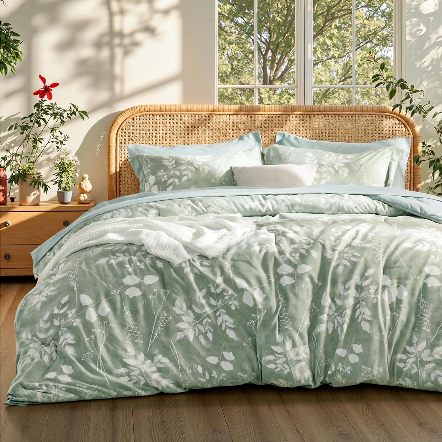 King Size Comforter Set with Floral Design for Cozy Sleep