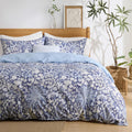 Duvet Cover King Size - 100% Cotton Reversible Floral King Set