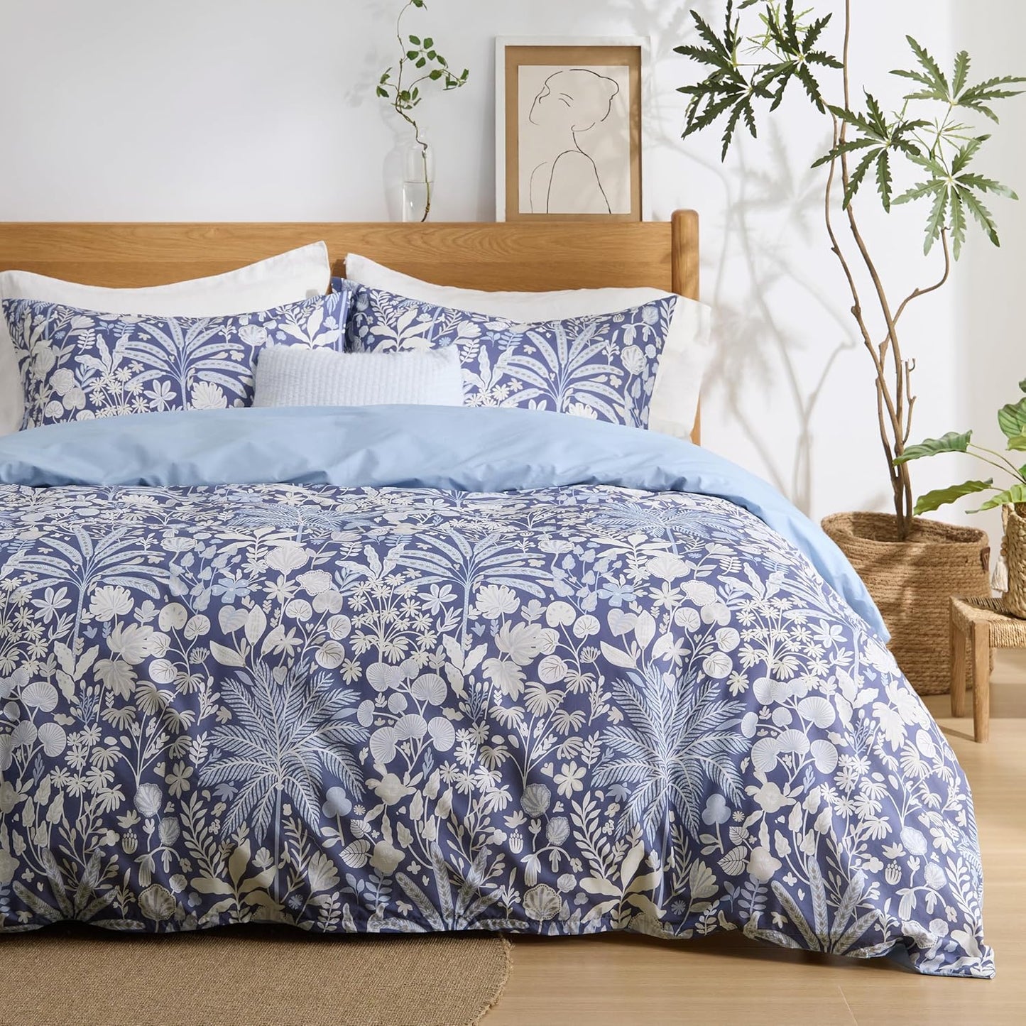 Bedsure Duvet Cover King Size - Soft & Breathable Floral Set