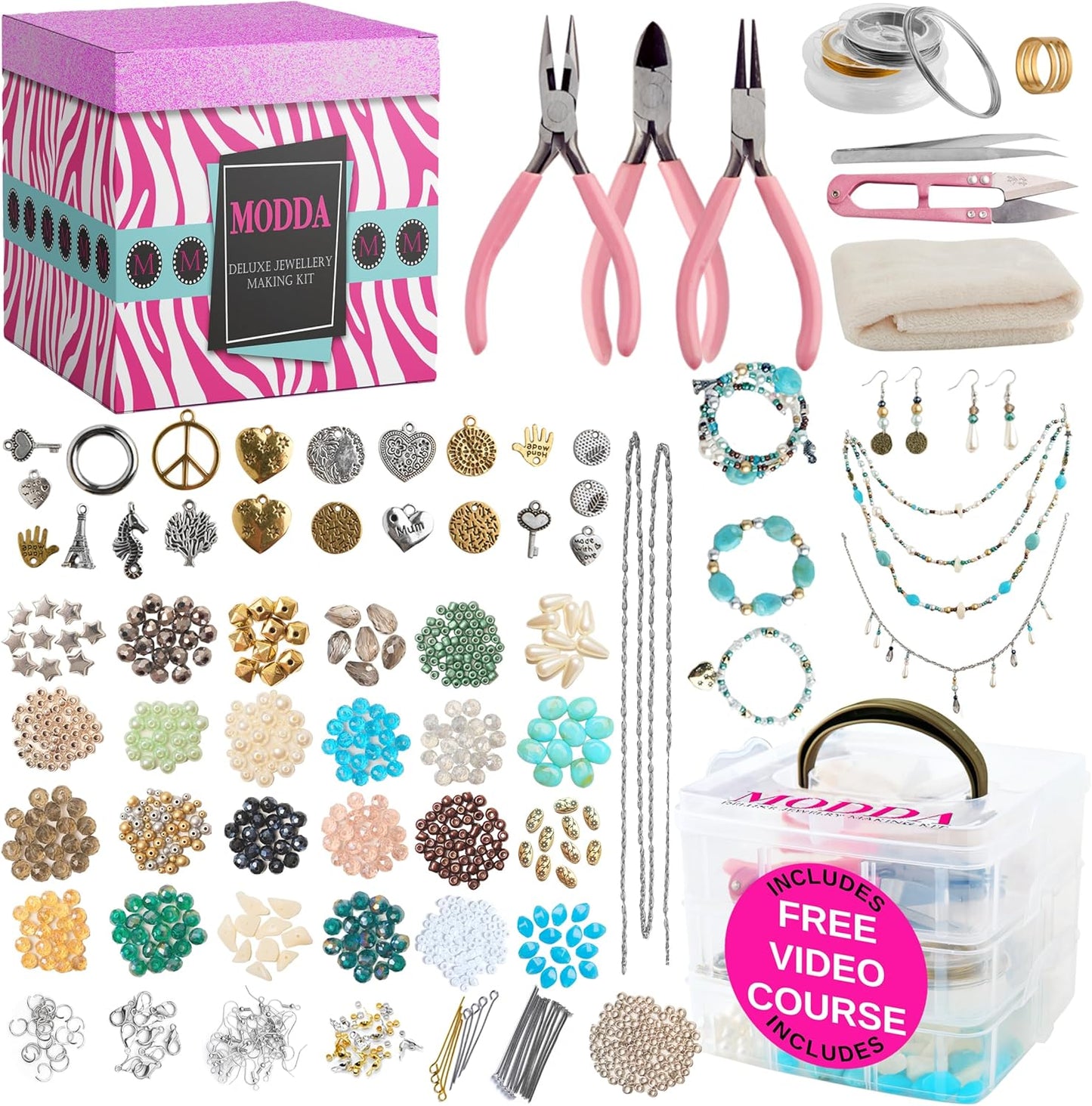 Deluxe Jewelry Making Kit with Video Course for Beginners