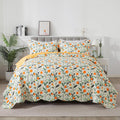HoneiLife Floral Quilt Set - Lightweight Wildflower Coverlet for Queen