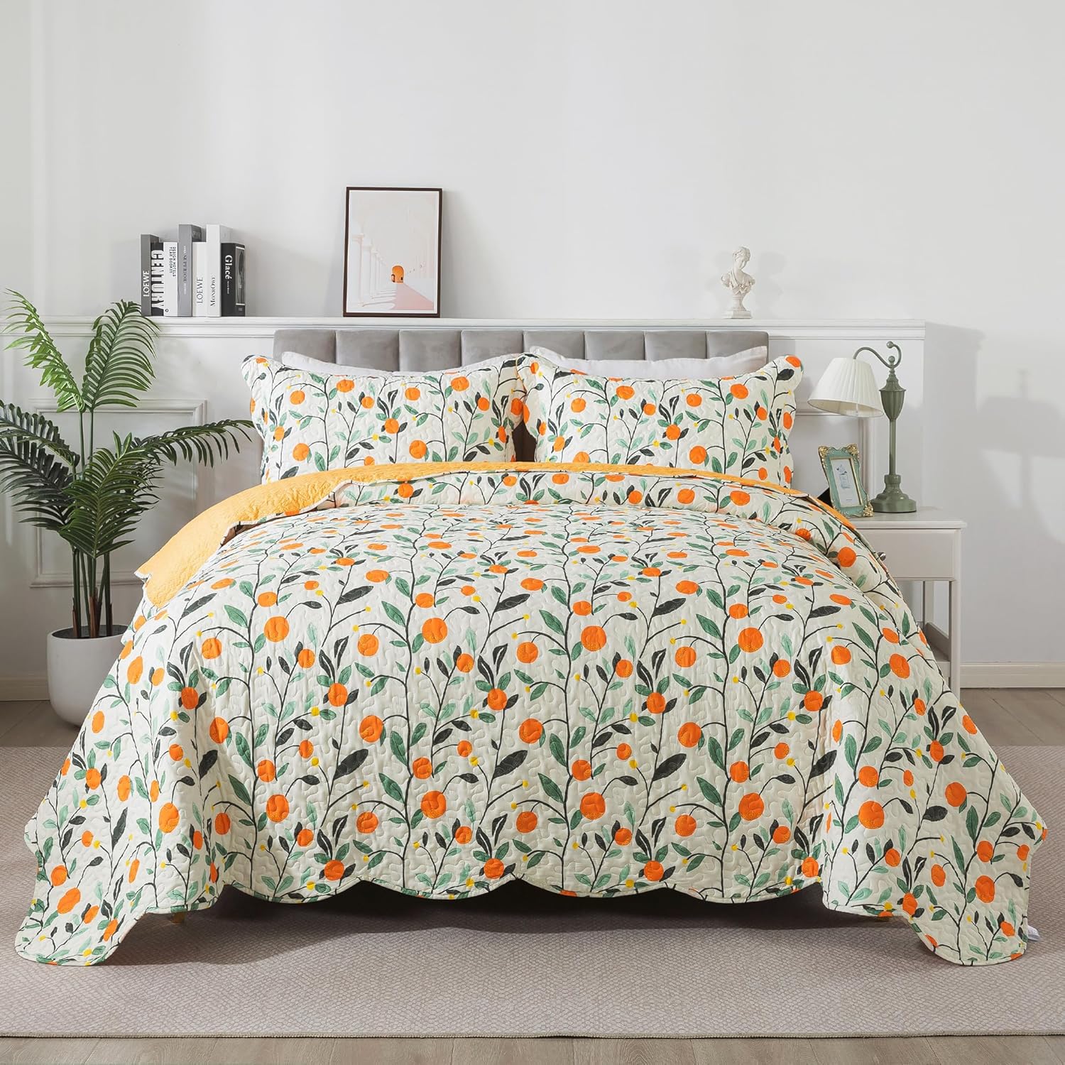 HoneiLife Floral Quilt Sets - Lightweight Botanical Bedspreads