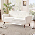 Tbfit 65in Loveseat Sofa - Mid Century Tufted Small Couch