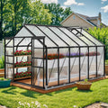 YITAHOME 8x12FT Heavy Duty Polycarbonate Greenhouse for Gardens
