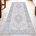 Washable Runner Rug 2x6 Frosted Taupe - Soft Non Slip Hallway Runner