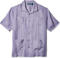 Cubavera Men's 100% Linen Guayabera Shirt - Breathable Beach Wear