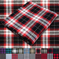 Pico Textiles Black Red White Tartan Plaid Flannel Fabric - 10 yd Bolt