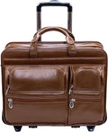Men's Wheeled Detachable Briefcase - Fits 17in Laptops, Brown