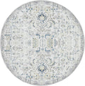jinchan Round Rug 5ft Area Rug - Washable Vintage Floral Circle