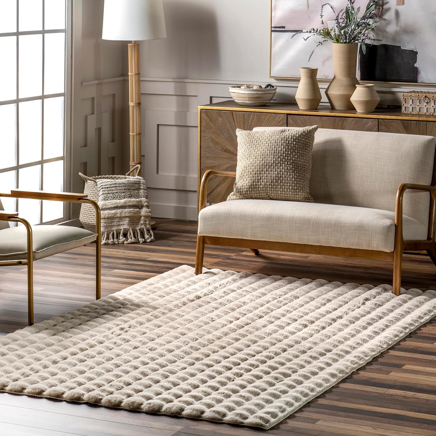 nuLOOM 5ft x 8ft Cozy Plush Area Rug for Living Room and Bedroom