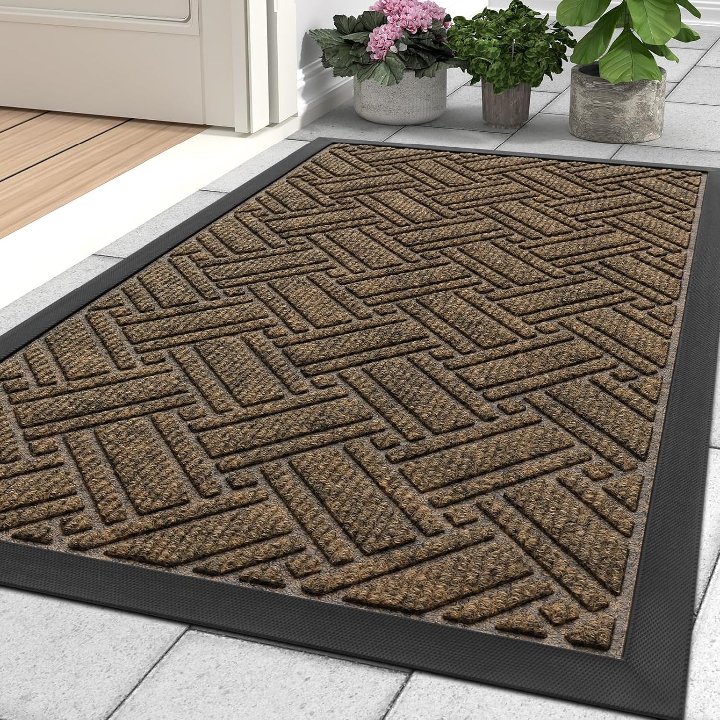 OLANLY Indoor Outdoor Mat for Easy Clean and Non Slip Use