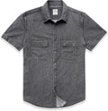 Denim Short Sleeve Shirt for Men - Two Pocket Western Casual