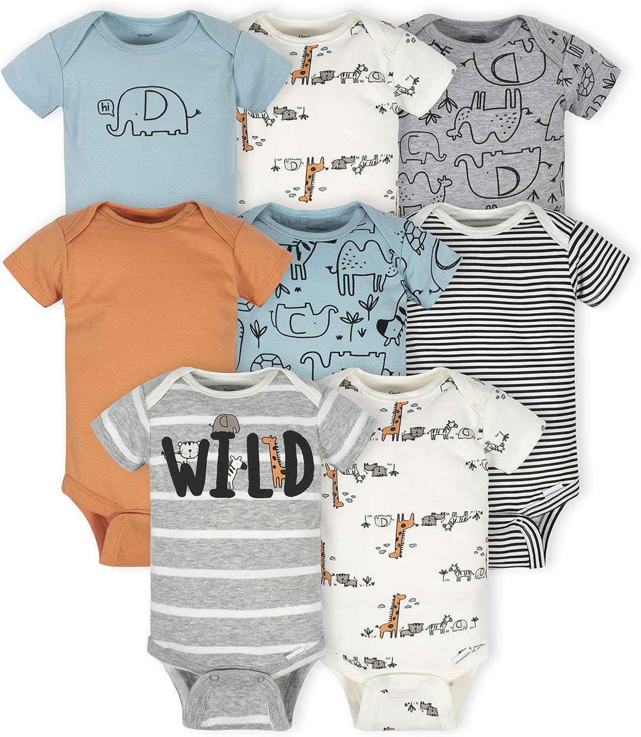 Gerber 8-Pack Short Sleeve Onesies - Cool Comfort!
