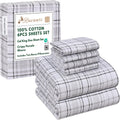 Cotton Percale California King Sheet Set 6 Pcs - 100% Natural Cotton