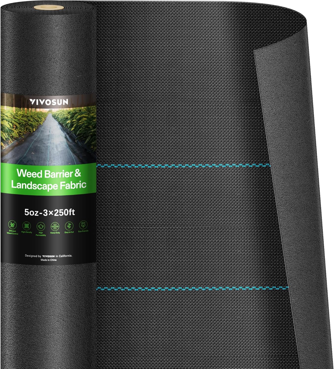 VIVOSUN Premium Weed Barrier Landscape Fabric for Effective Control