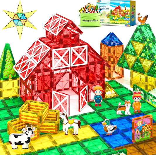 Farm Animal Magnetic Building Set for Creative Kids