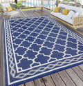 Outdoor Rug 8x10 Waterproof Plastic Straw Rug - Portable Patio Mat