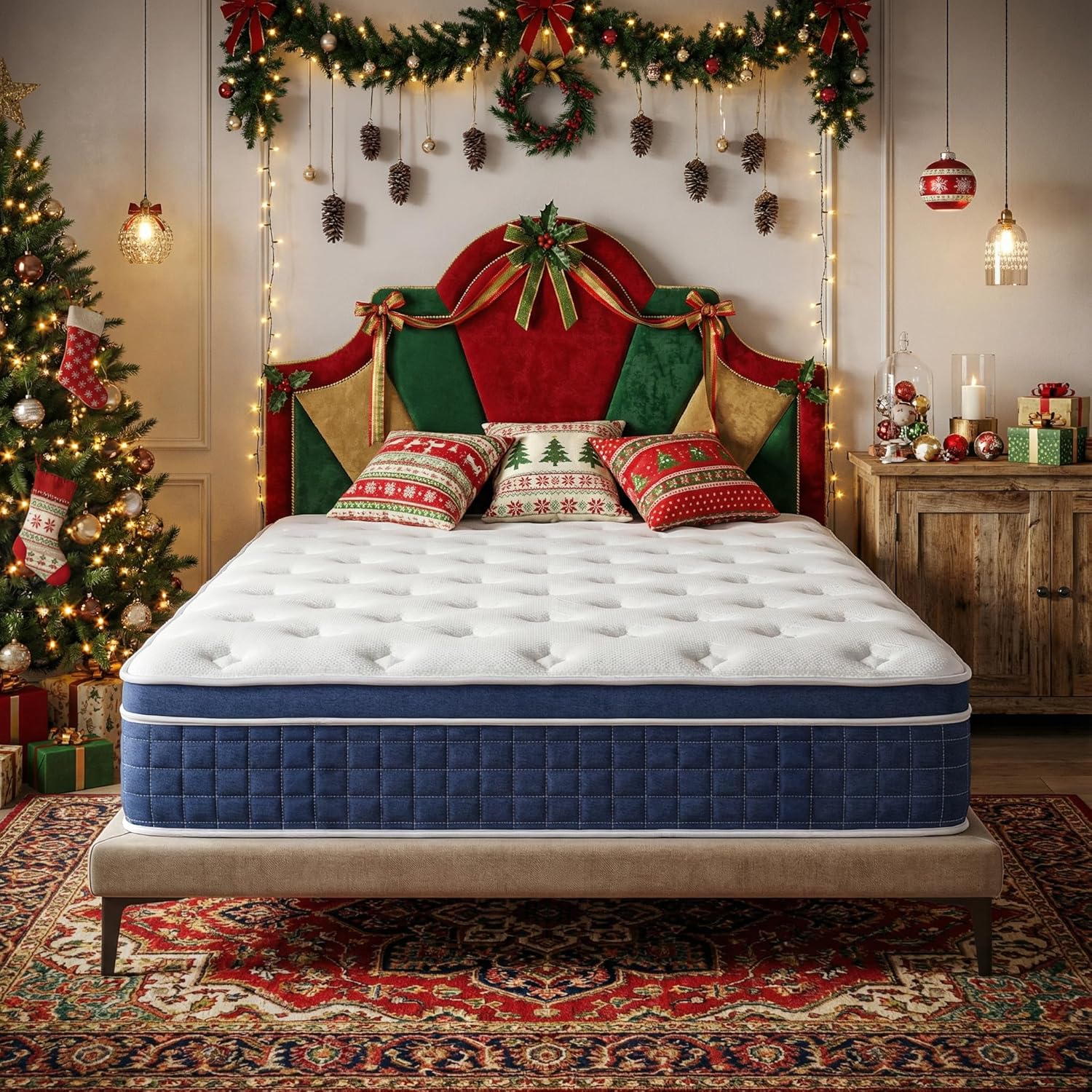 King Size Mattress in a Box 14 Inch Hybrid for Comfort and Support