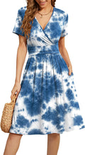 WEACZZY Women's Summer V-Neck Floral Party Dress - Flattering A-Line 2