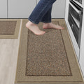 BEQHAUSE Kitchen Rugs and Mats Set of 2 Non-Slip Absorbent