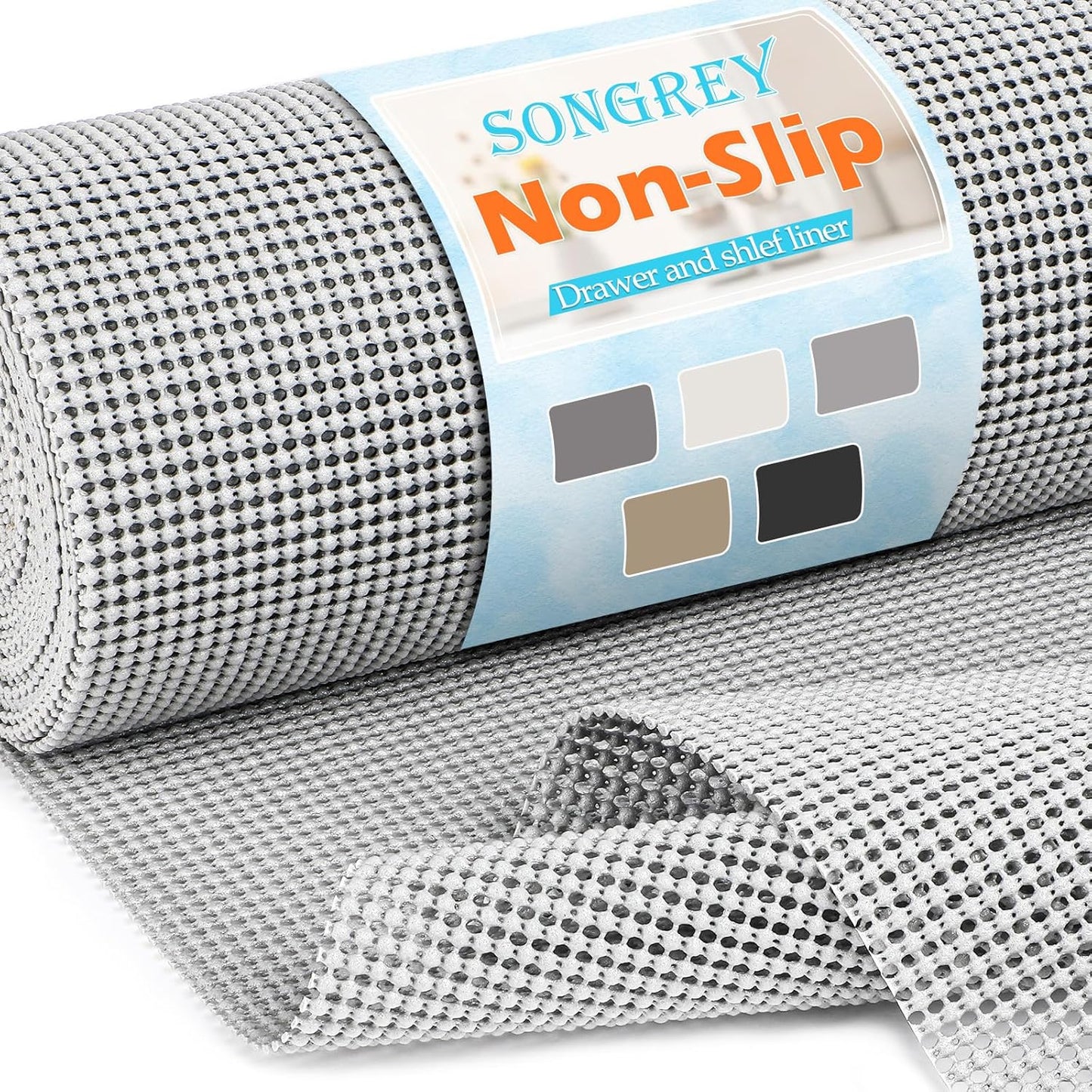 Songrey Non-Adhesive Drawer and Shelf Liner for Kitchen Use