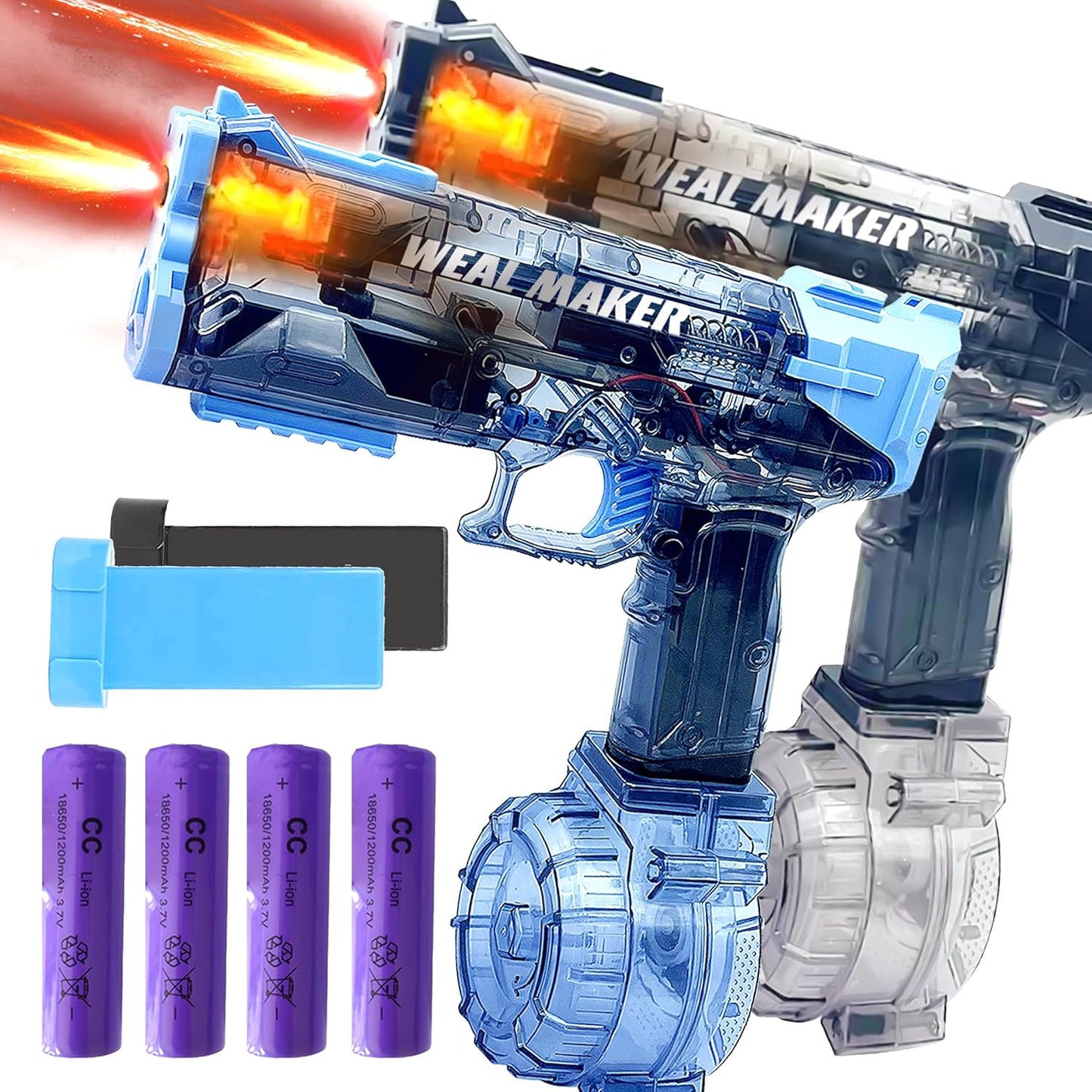 2025 Electric Water Guns 2-Pack with LED Light-Up Muzzle Fun