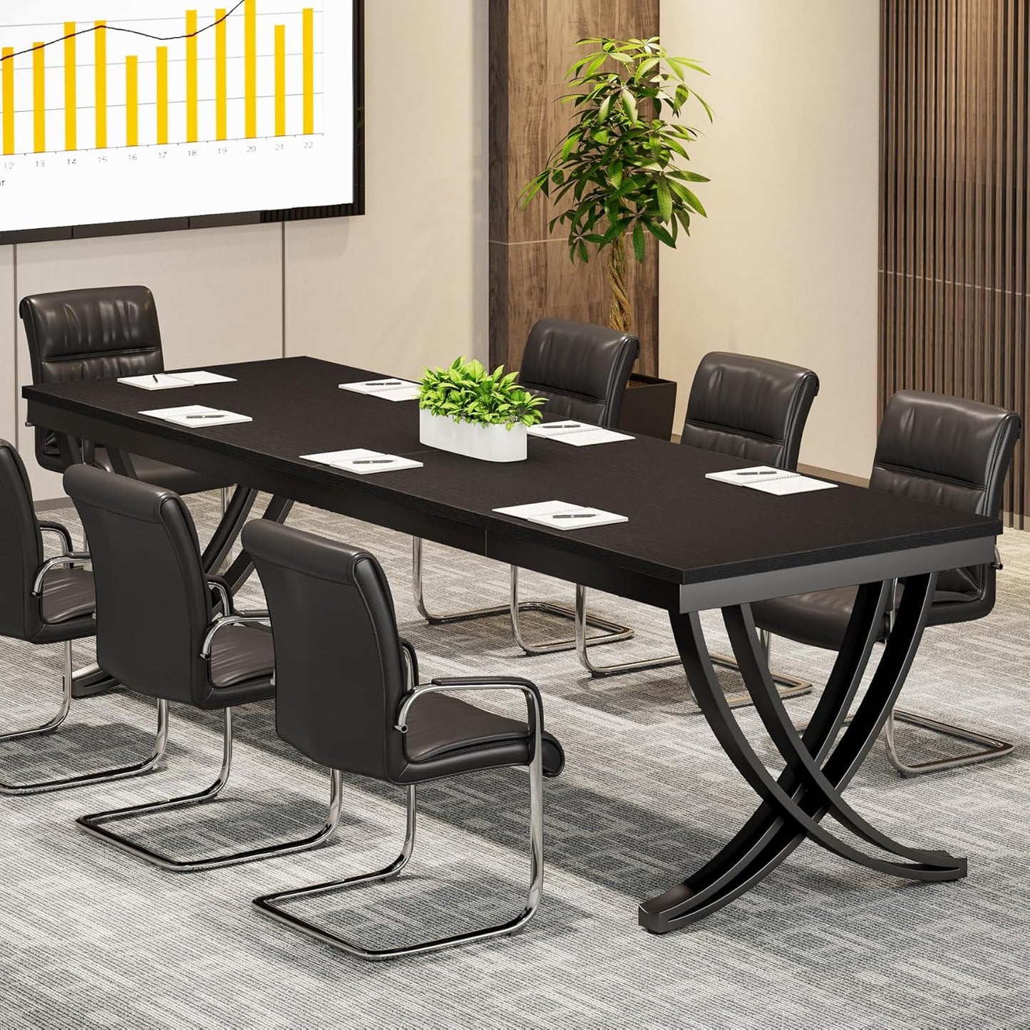 Tribesigns 6.5FT Conference Table for Office Meetings and More