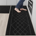 Kitchen Rugs Set of 2 Non-Slip Washable Runner Mats 24x35 + 24x60