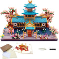 Micro Building Blocks Set Chinese Suzhou Garden and Sakura Bonsai