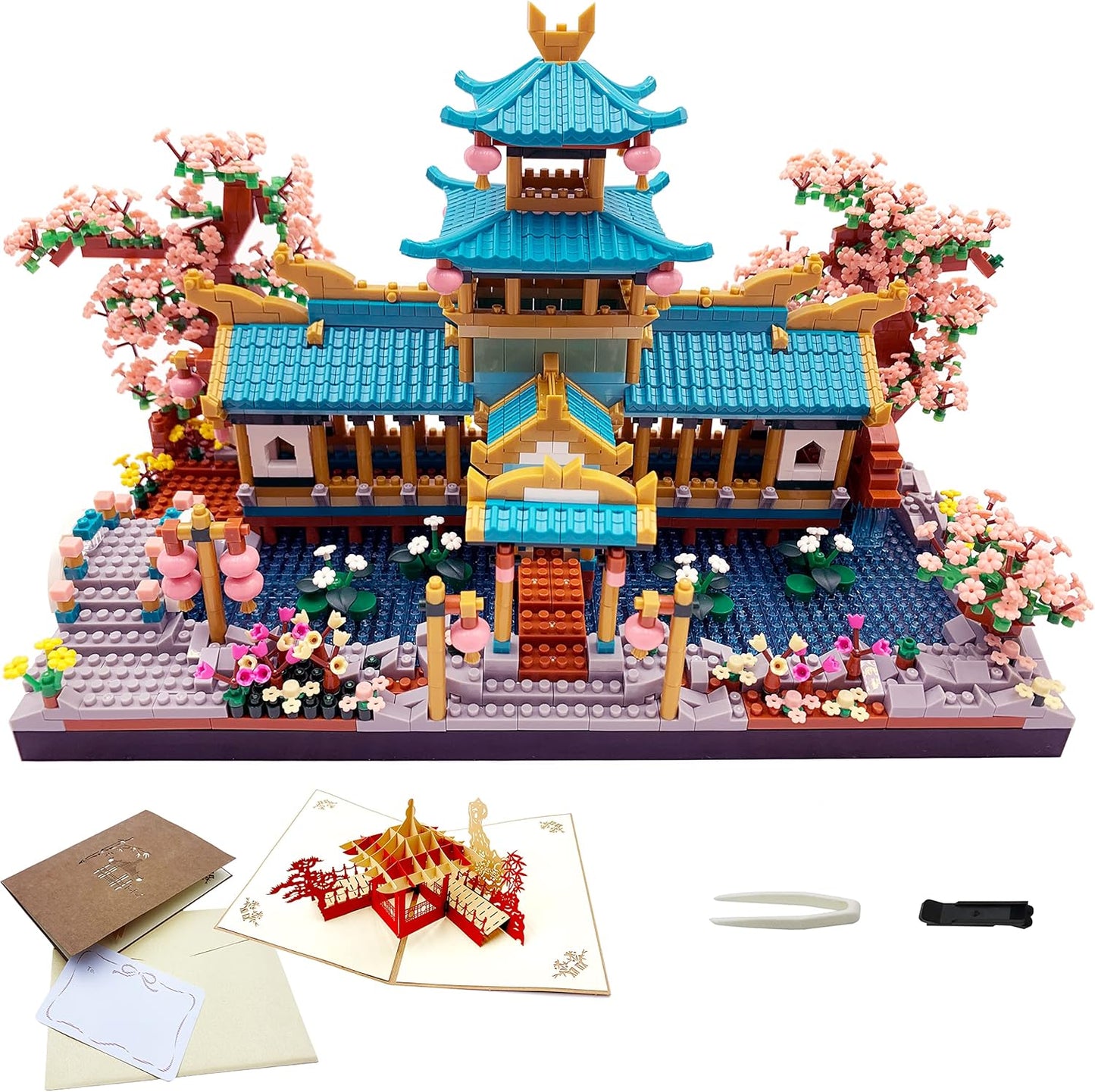 Micro Building Blocks Set for Suzhou Garden and Cherry Blossom