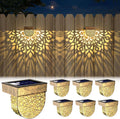 EKQ Solar Fence Lights 6 Pack for Outdoor Decoration