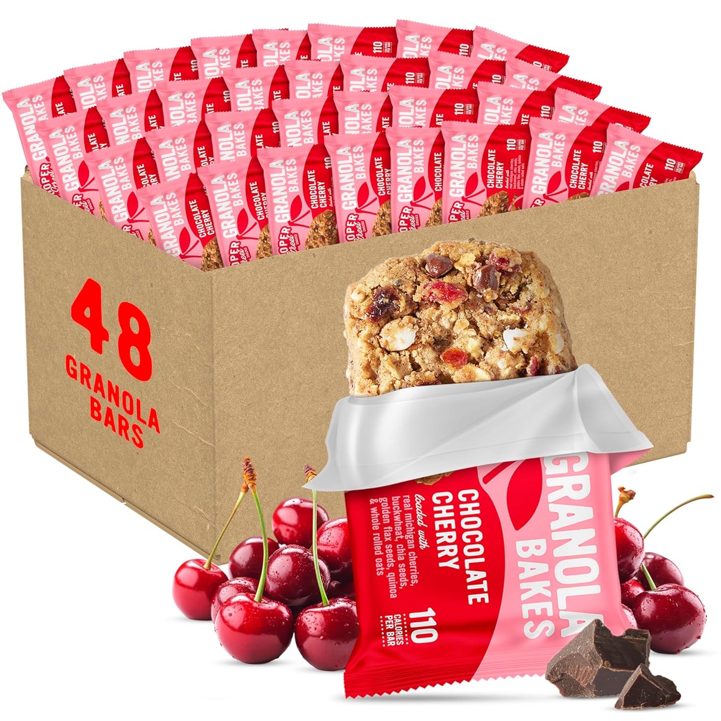 Cooper Street Chocolate Cherry Granola Bakes - Healthy Snack Bars