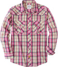 Dubinik Pearl Snap Shirts for Men - Classic Western Plaid Shirt
