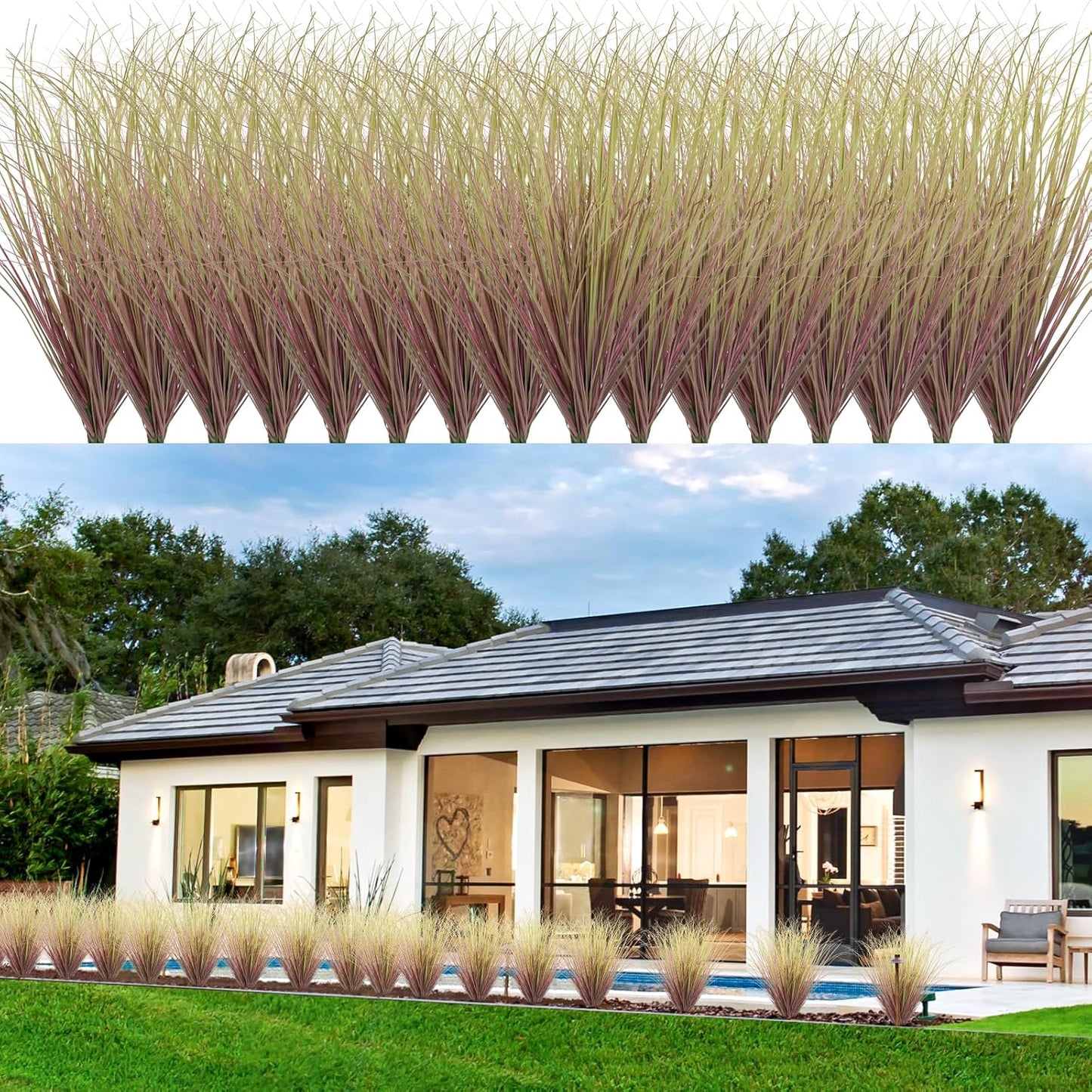 48Pcs Artificial Grass Plants for Stunning Indoor and Outdoor Decor