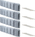 Faux Stone Block XL Greystone Garden Edging 4 Pack - Dig-Free Install