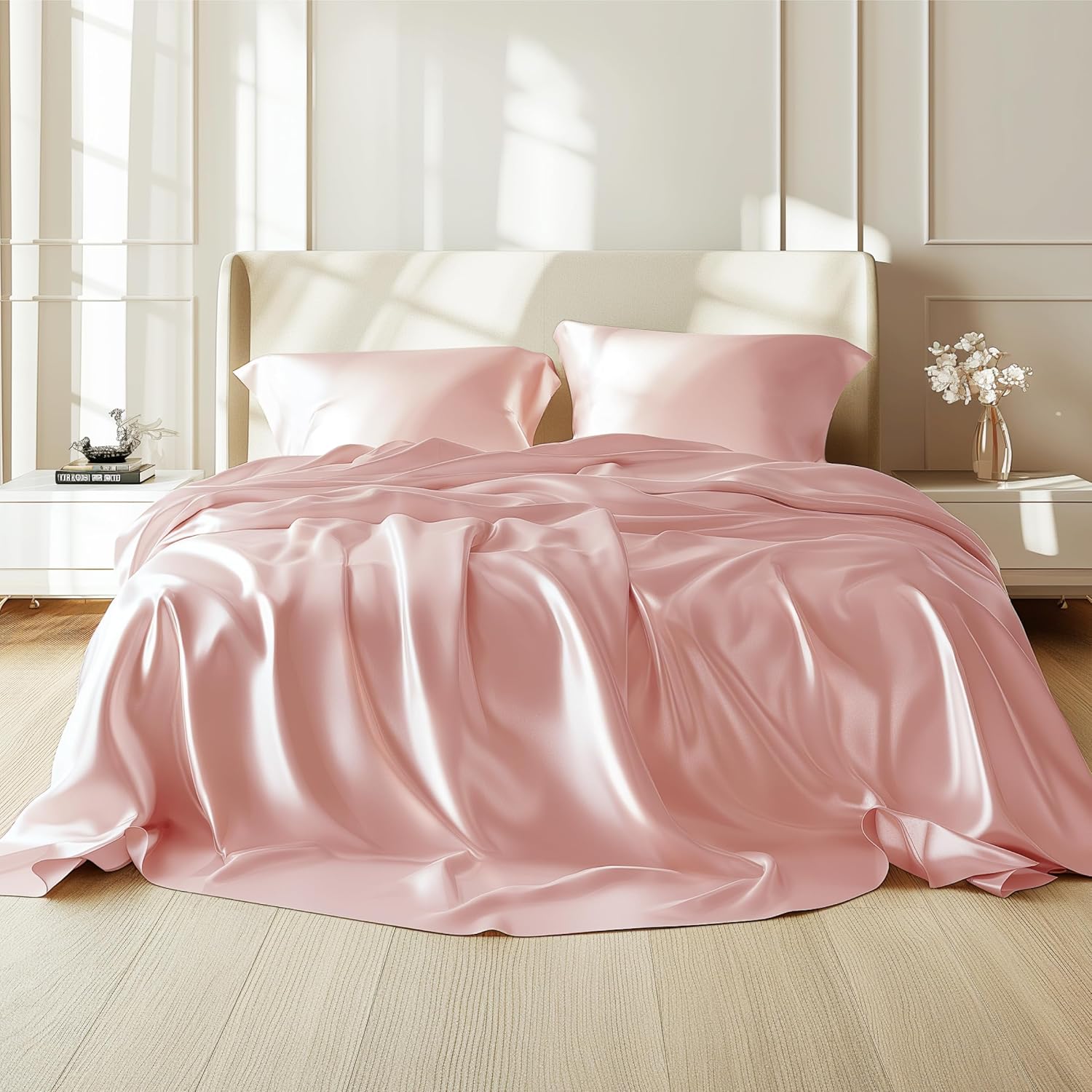 Luxurious Satin Sheets Queen Size Bed Set for Ultimate Comfort