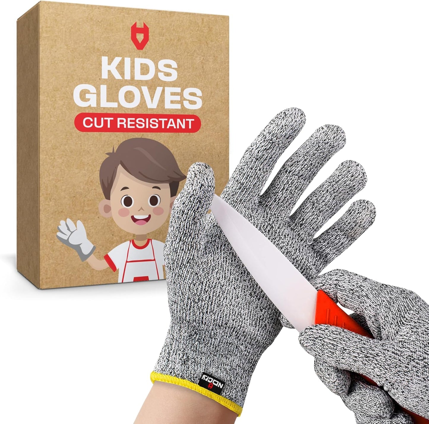 NoCry Kids XS Cutting Gloves - Level 5 Protection, Ambidextrous