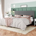 Allewie King Bed Frame Velvet Upholstered Platform Bed - Elegant