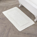 Laura Ashley Ruffle Border White 27in x 45in Cotton Bath Rug