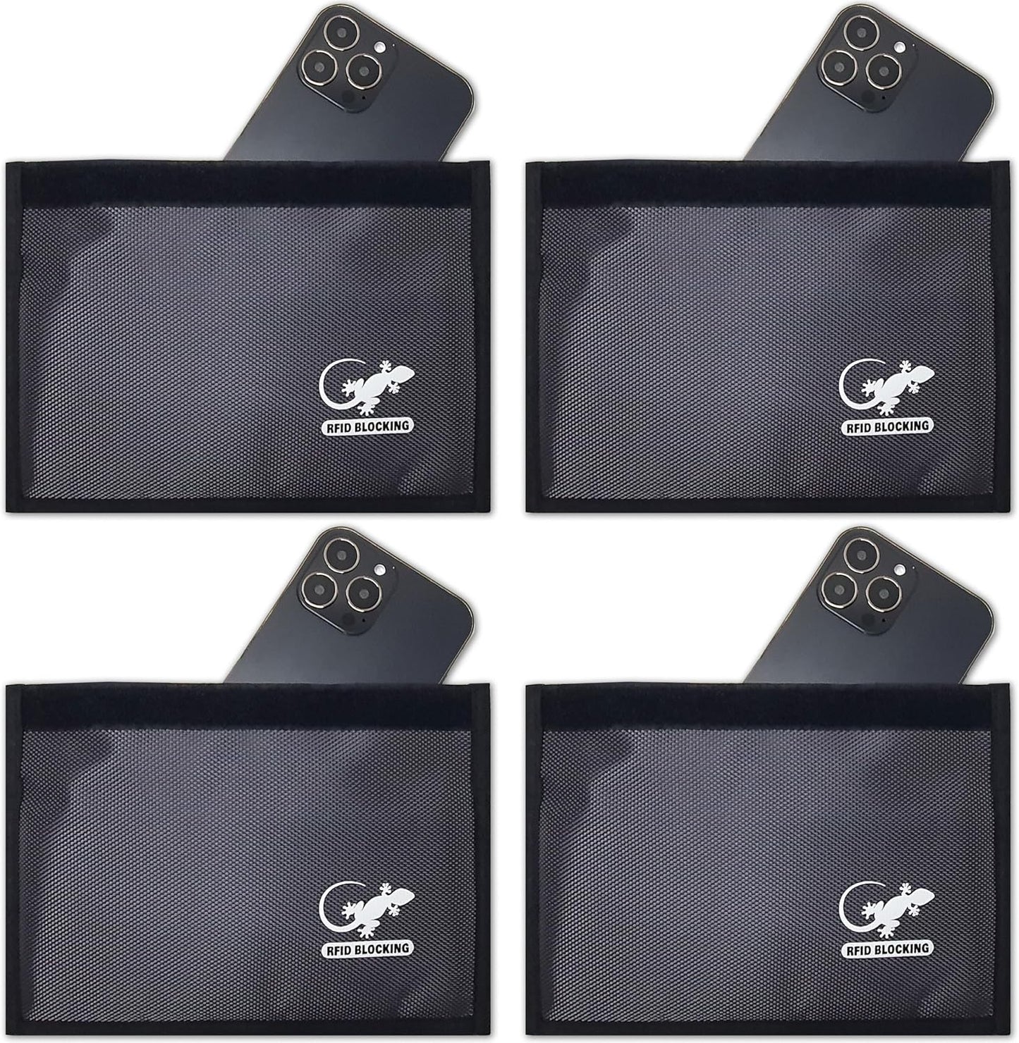 4 Faraday Bags for Anti-Tracking GPS RFID Signal Blocking