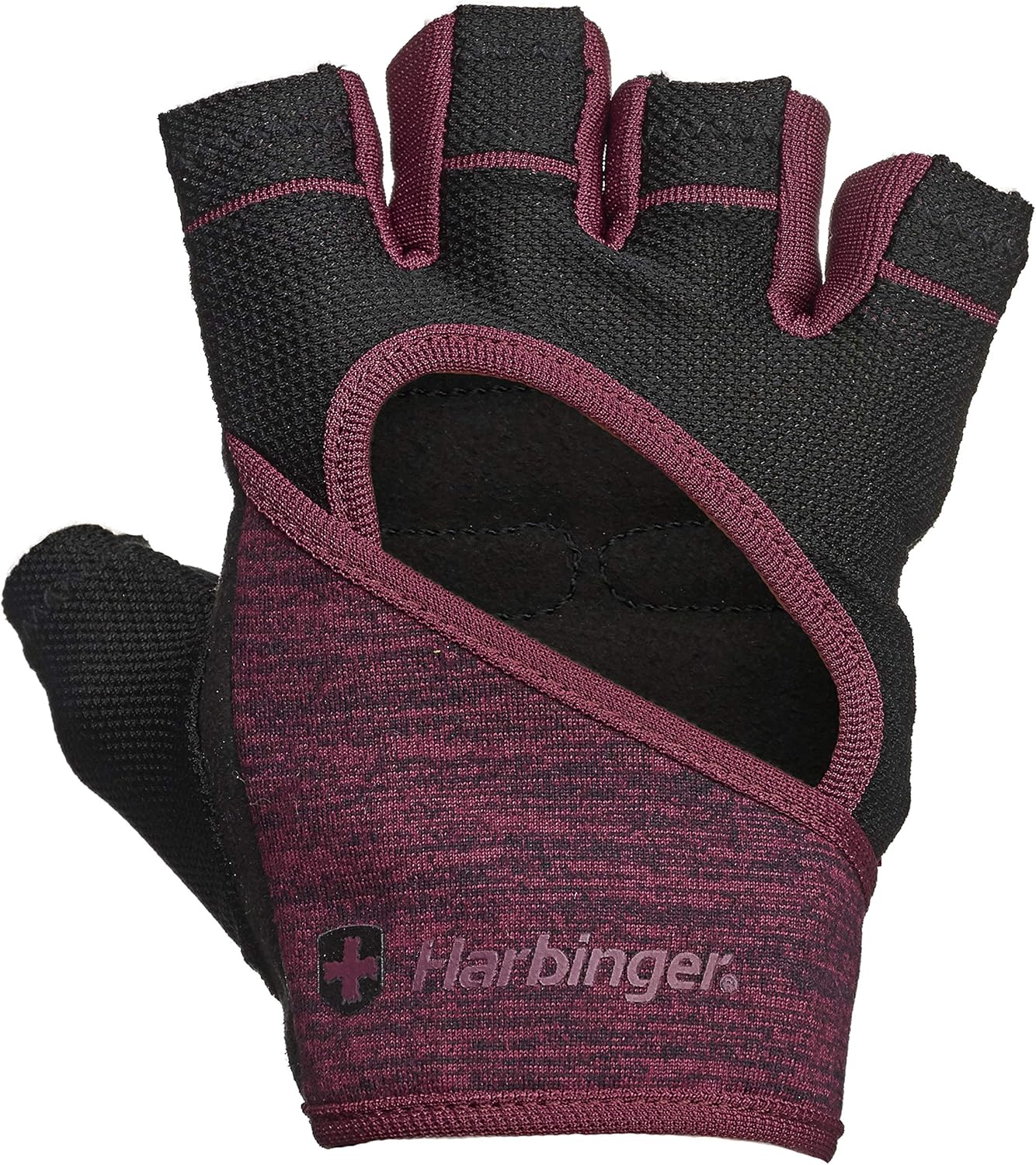Harbinger Women's Flexfit Weightlifting Gloves - Padded Leather Palm - Black/Heather