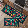Scalloped Kitchen Mats for Floor - Cushioned Anti Fatigue Comfort