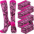 Foaincore 24 Pairs Pink Ribbon Socks Bulk - Team Support Pack