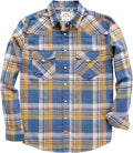 Dubinik Flannel Shirt for Men Western Pearl Snap Plaid (Style R91T)