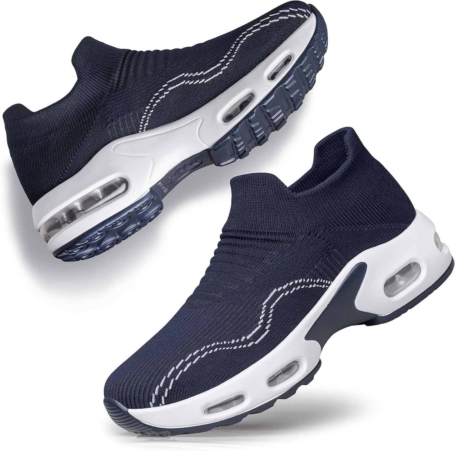 DOUSSPRT Womens Walking Shoes Slip on Air Cushion Sneakers